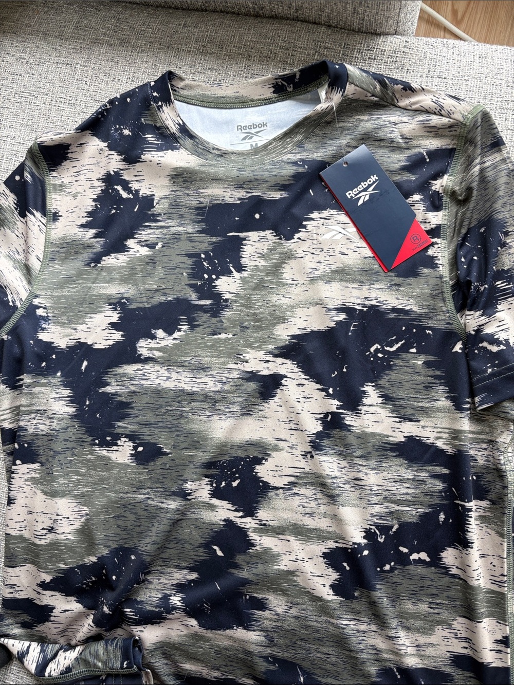 Reebok Men’s Camo Performance Tee - Olive/Black/Cream
